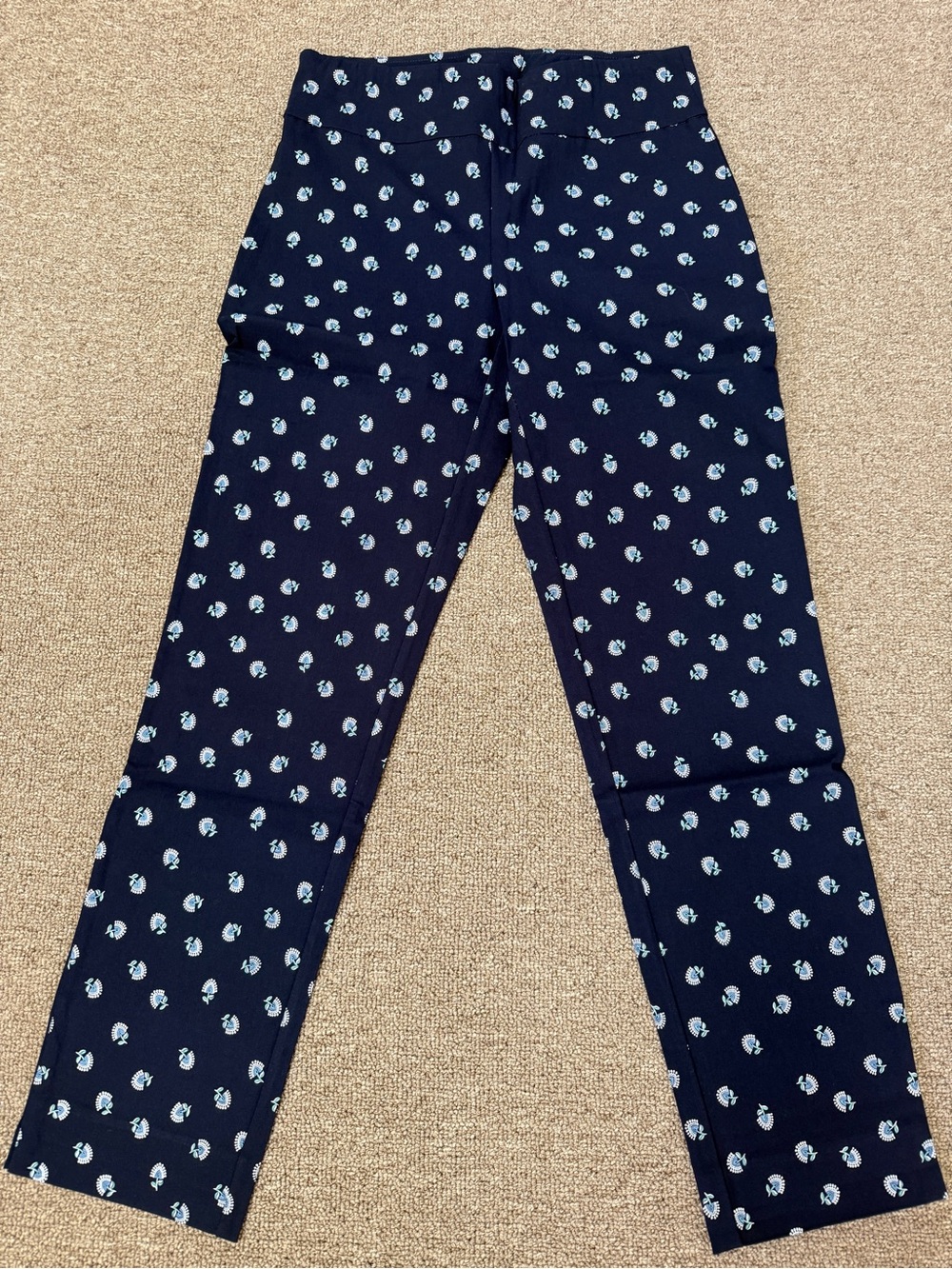 Orvis Navy Leggings with Light Blue Dot Motif